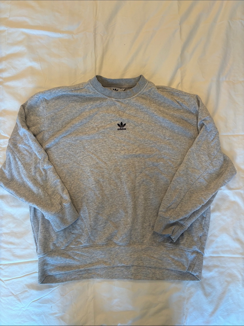 adidas Light Gray Crewneck Sweatshirt